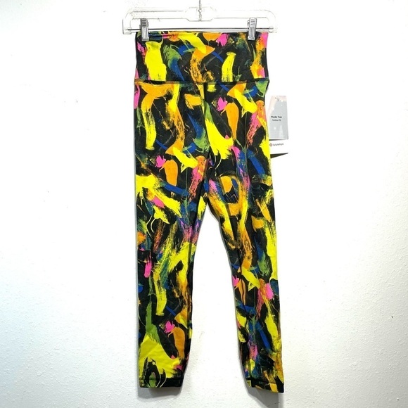 Lululemon Wunder Train Contour High-Rise Tight 25" Undertone Black Multi 6 P175 - Picture 2 of 9